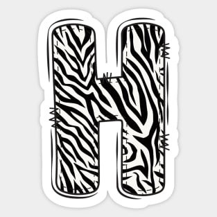 Zebra Letter H Sticker